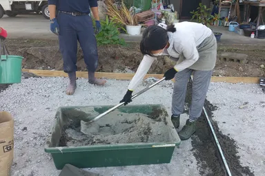 モルタル手練り