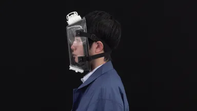 空調フェイスシールド(TM)左横