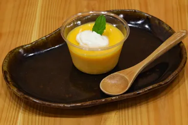 カボチャ入りレアチーズケーキ風