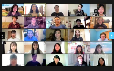 和洋女子大学とデポール大学のセッションの様子