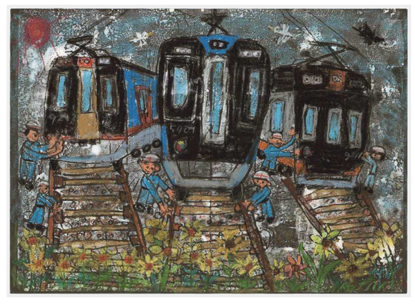 絵画コンクール「ぼくとわたしの阪神電車」結果発表！大賞に輝いたのは大阪市の橋本 英明(はしもと ひであき)さん（小学2年生）～準大賞は藤本愛美里さん（神戸市。5年）と新谷勇太さん（大阪市。1年）～
