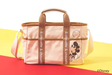 ミッキーキャンバストートバッグ(ベージュ)