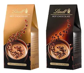 リンツ　ホットチョコレートフレーク(ダーク・ミルク)