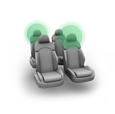 自動車シート4席事例