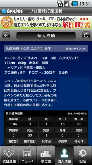 個人成績画面イメージ