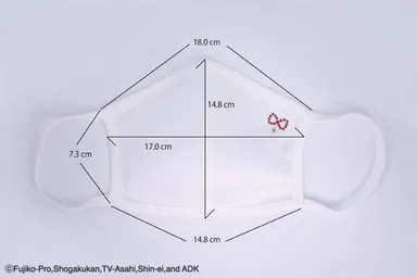 ドラミ お花とリボン ラインストーン デコレーションマスク サイズ表