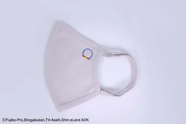 ドラえもん 顔 ラインストーン デコレーションマスク ライトグレー