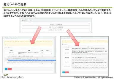 能力レベルの更新