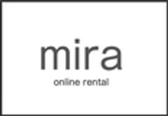 mira ミラ オンラインレンタルのロゴ