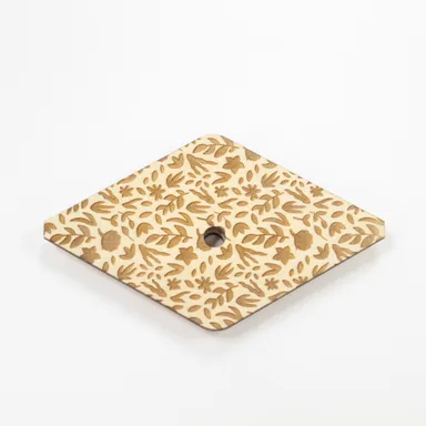 ひし形コーナー　滑り止めバージョンのボタニカル柄