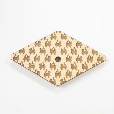 ひし形コーナー　滑り止めバージョンのシルエット柄