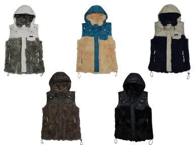 Giacometti ジャコメッティ ラビットファーダウンベスト