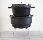 重い鍋も使用可能。