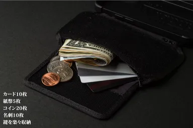 ミニ財布並みの収納力を持っています。