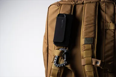 リュックのベルトに装着可能