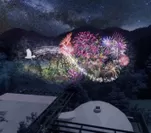 「夜空に浮かぶプロジェクションムービー“トリップアート”」イメージ日比谷花壇