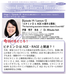 《アンチエイジング・予防医療情報 無料Live配信Zoomウェビナー！》『Sunday Wellness Breeze / 第6回AGEs糖化測定セミナー Stage1』2020年11月15日(日)朝10時～開催！