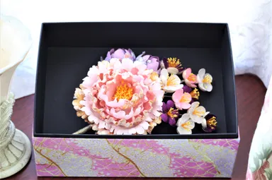 オリジナルデザイン貼箱　桃