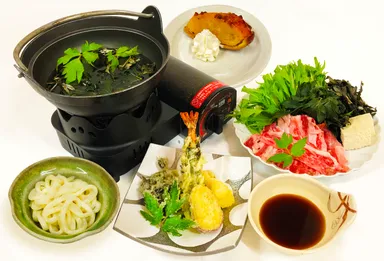 霧島和牛と奈良大和薬草しゃぶしゃぶ