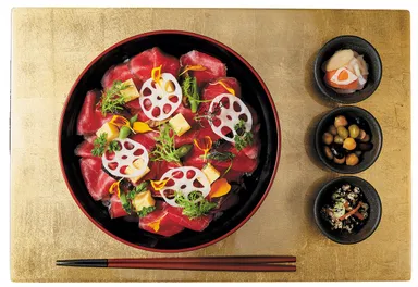 絹のローストビーフちらし