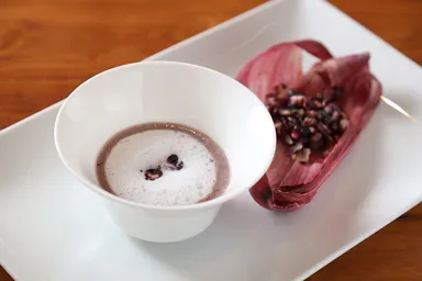 にし阿波 紫とうもろこしのスープ(イメージ）