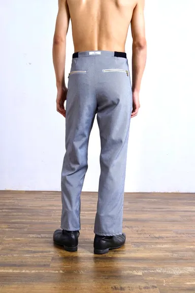 Zip Denim Side RibPants