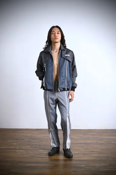 zip-up Layered Jacket