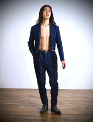 Suede & Opal velvet Coveralls Suit