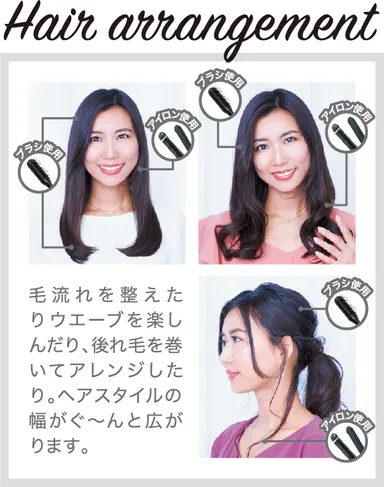 Glister brush＆iron 使用イメージ