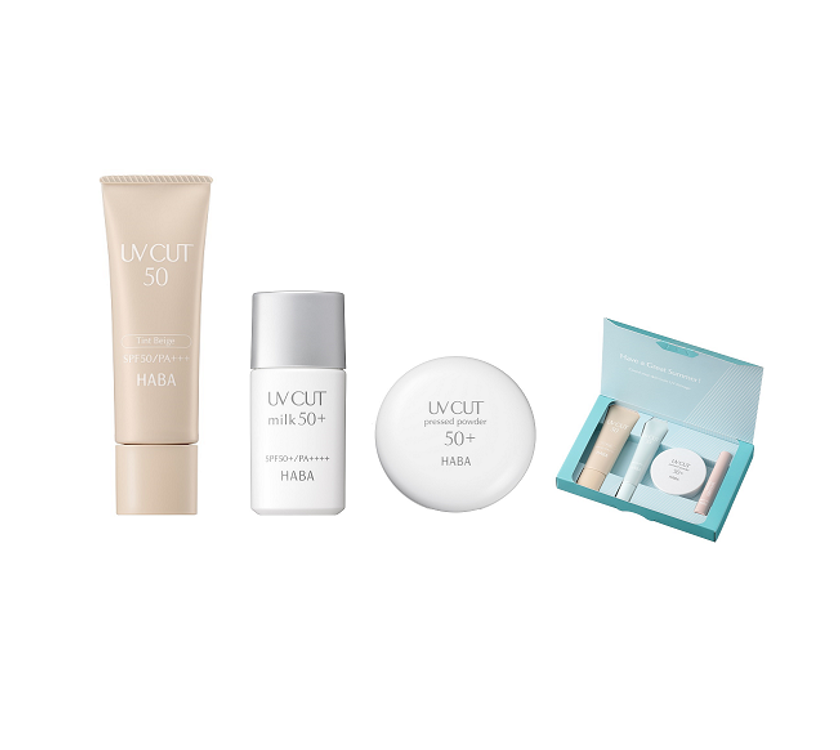 無添加※1&紫外線吸収剤不使用日やけ止め
2021年2月22日(月)より限定発売!
『UVカット50<ティントベージュ>』
『UVカットミルク50+』
『UVカットプレストパウダー50+』
『UVスペシャルケアセット』