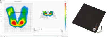 BodiTrak2 Pro(座圧用)と測定結果イメージ