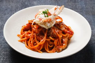 ワタリガニとタラバガニのパスタ
