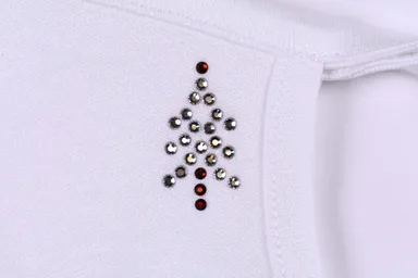 ラインストーン圧着位置