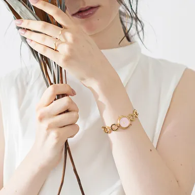 NUWL LOOP DROP POWDER PINK×GOLD 4