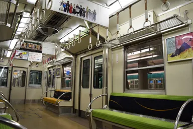 座席を格納した様子