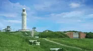 角島灯台(背景イラスト)