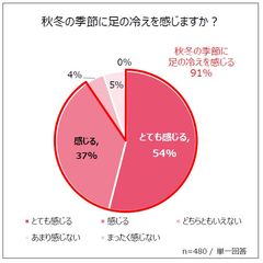 秋冬の季節に足の冷えを感じますか？