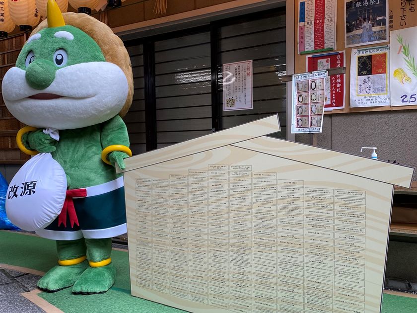 かぜ薬の 改源 が冬の元気を応援 イメージキャラクター風神さん きなこちゃん巨大絵馬と共に病気平癒 健康成就の 少彦名神社 で祈祷 第2弾 カイゲン冬の思い出フォトコンテスト も募集開始 カイゲンファーマ株式会社のプレスリリース