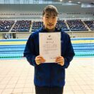 神奈川県長水路中学新タイ記録を樹立した高橋選手
