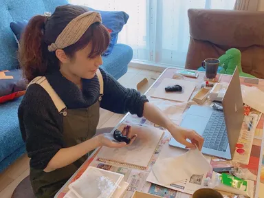 ご自宅で墨の製作体験ができます