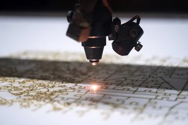 銀河系パズルのカットに用いられるレーザー技術