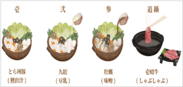 海里鍋　食べ方　イラスト
