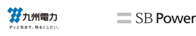 九州電力株式会社ロゴ(左)／SBパワーロゴ(右)