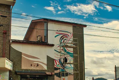 ウォールアート製作途中1