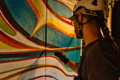 ウォールアート製作途中3