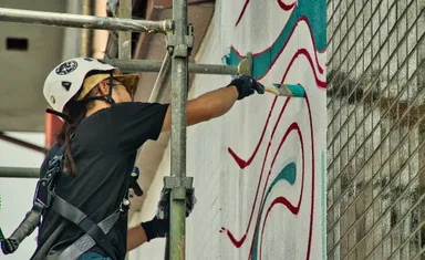 ウォールアート製作途中5