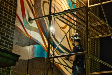 ウォールアート製作途中6