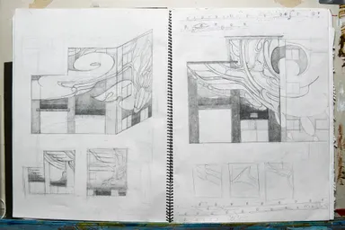 ドローイング壁画スケッチ(リターン)