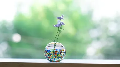 水滴のように美しい津軽びいどろ MATSURI　一輪挿し