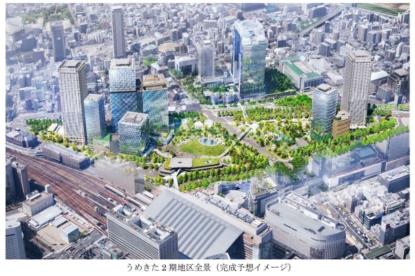 「（仮称）うめきた2期地区開発事業」工事着手
大阪駅前に約45,000平方メートルの都市公園を含む新たな街が誕生